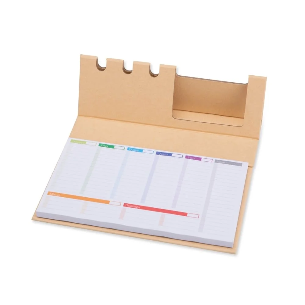 Planner de Mesa com Porta Celular e Canetas