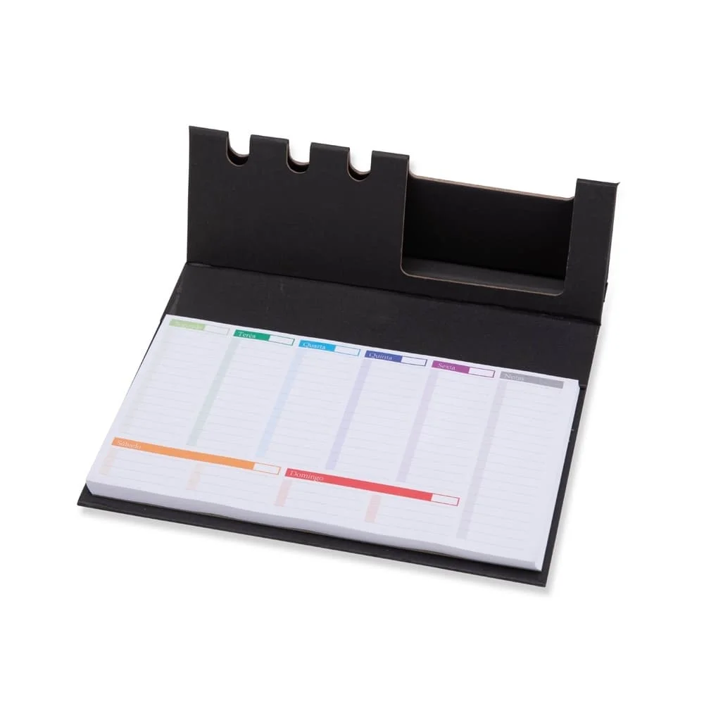 Planner de Mesa com Porta Celular e Canetas