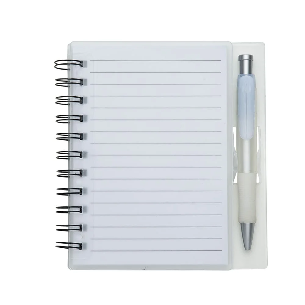 Caderneta Personalizada Plástica com Caneta-PX11193