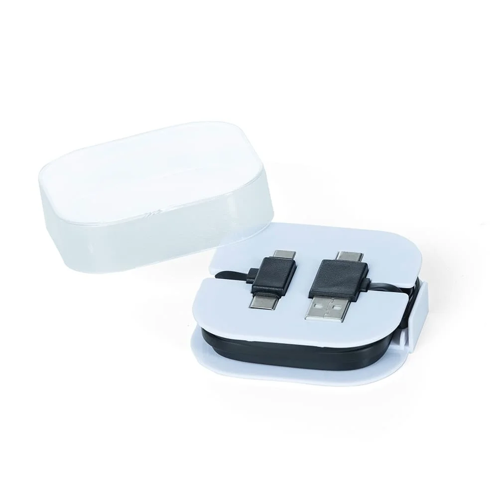 Cabo Retrátil com Suporte Celular