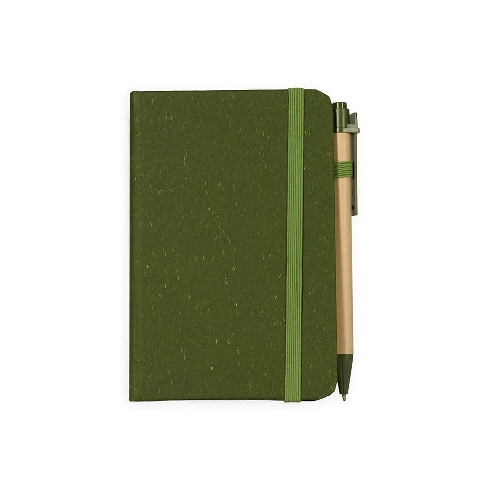 Caderneta Palha de Trigo Com Caneta