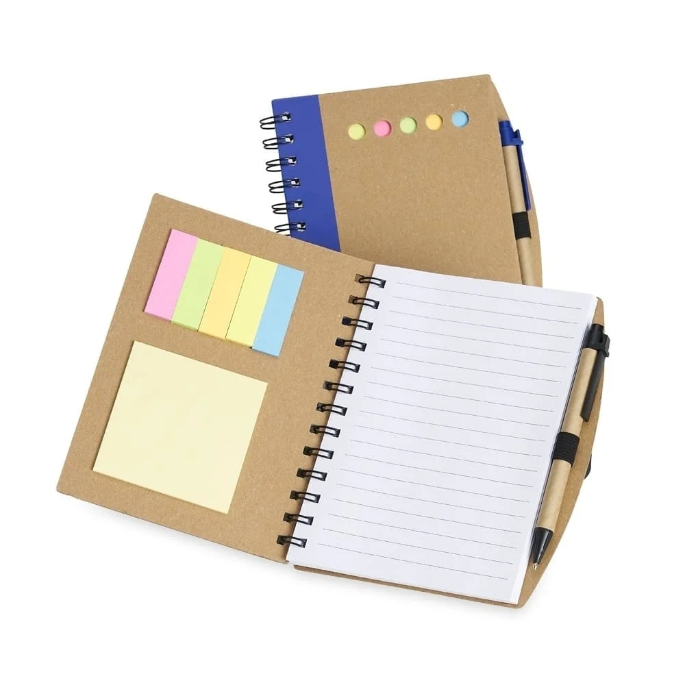 Caderneta Personalizada com Postit e Caneta