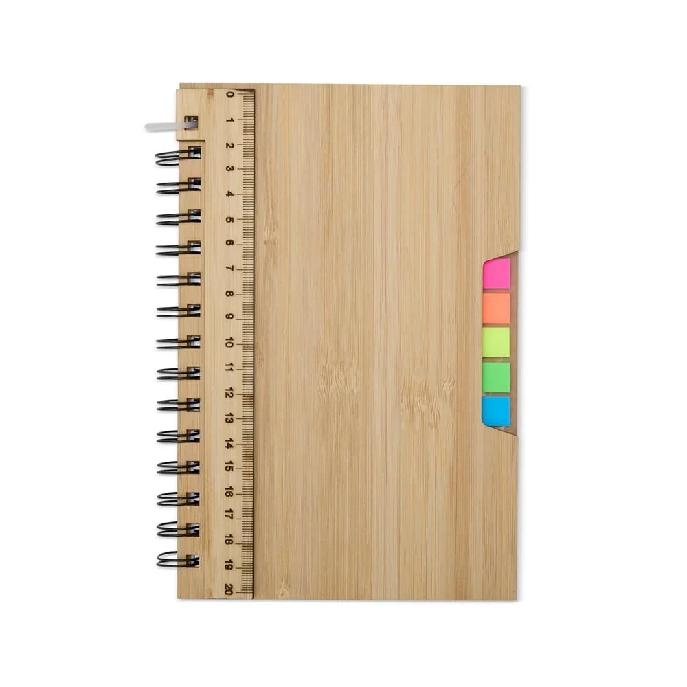 Bloco de Notas Bambu com Régua