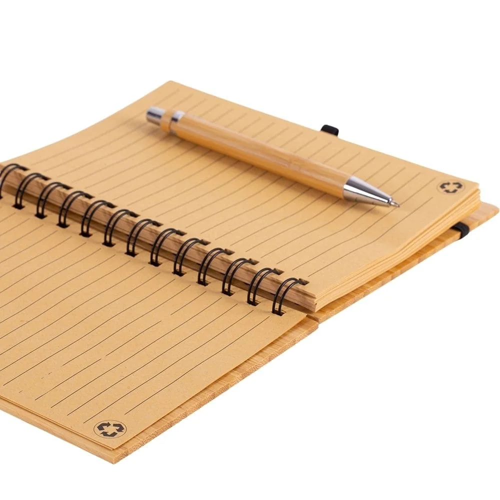 Caderno de Notas com Caneta com Logo Personalizada
