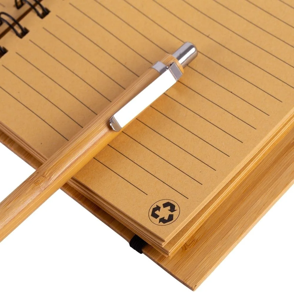 Caderno de Notas com Caneta com Logo Personalizada
