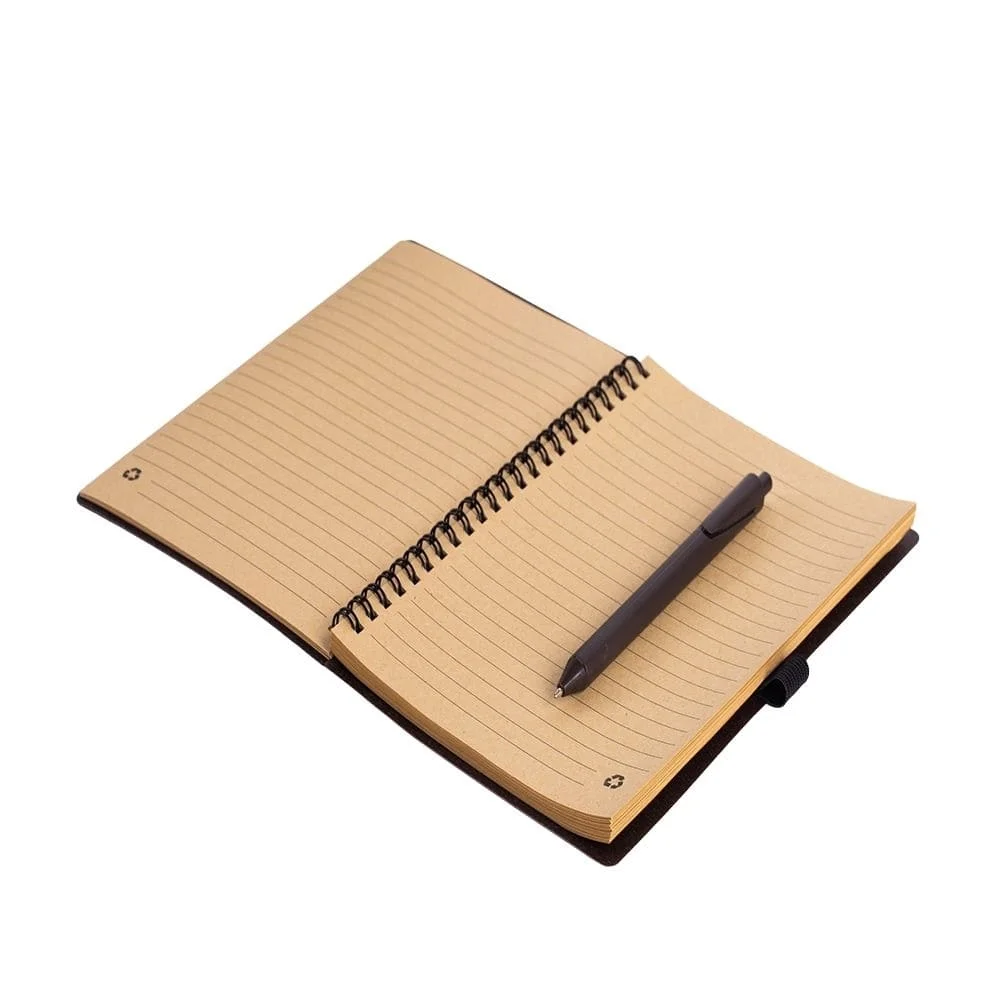 Caderno de Notas com Caneta e Logo Gravada