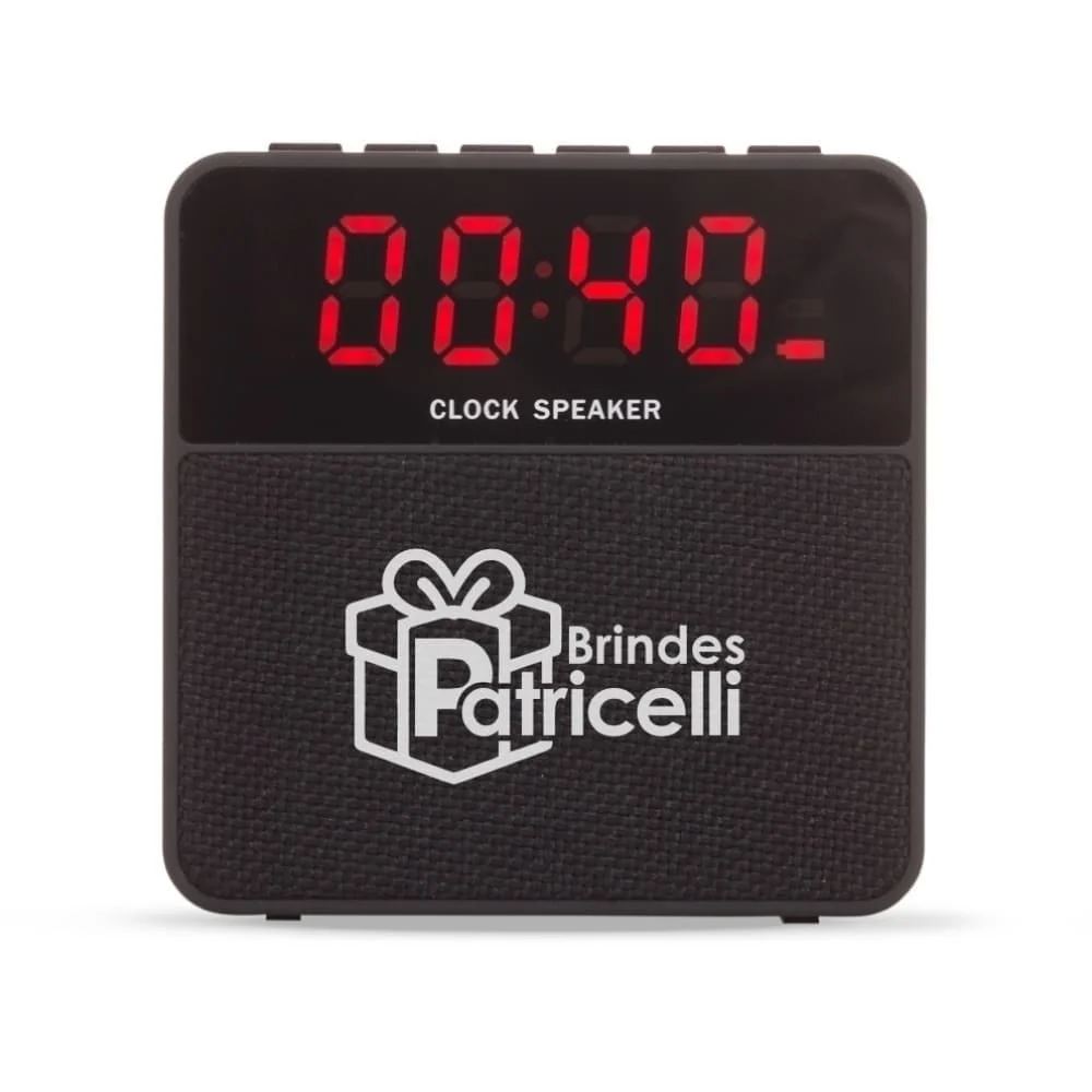 Caixa de Som Personalizada com Relógio-PX02071
