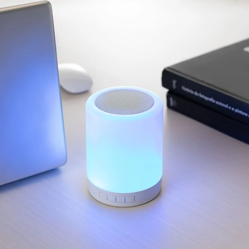 Caixa de Som com Luminária Personalizada com Logo
