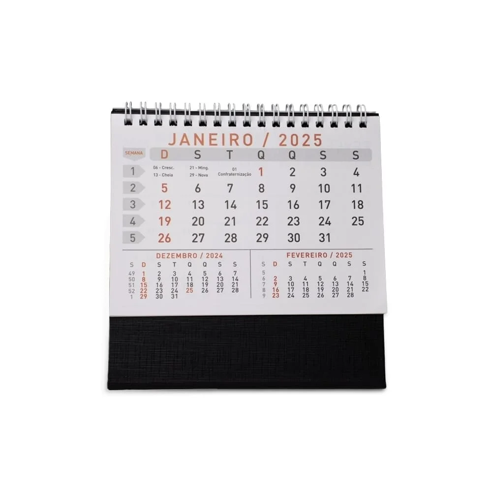 Calendário de Mesa 2025 Pequeno