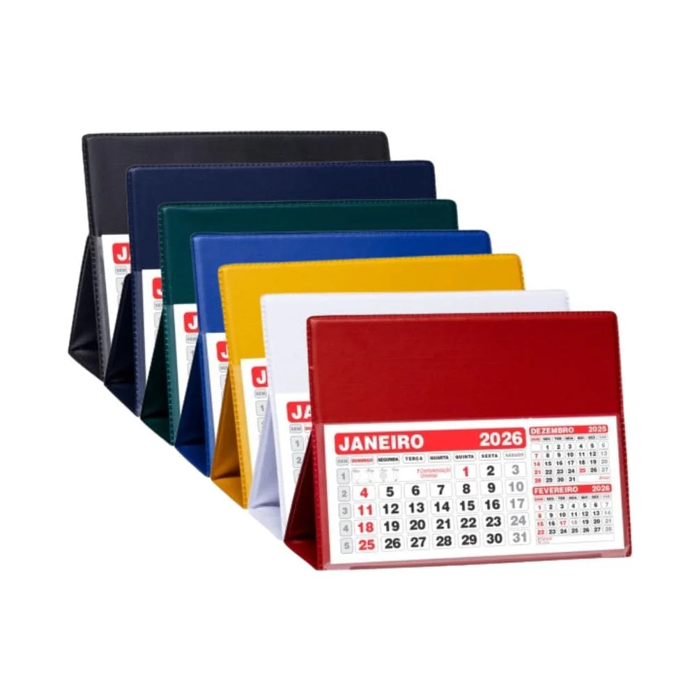 Calendário de Mesa 2026 PVC Pequeno