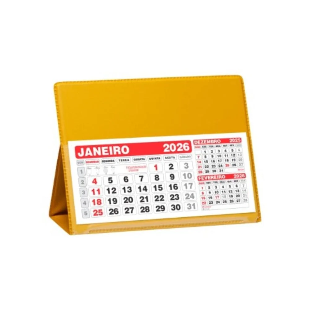 Calendário de Mesa 2026 PVC Grande