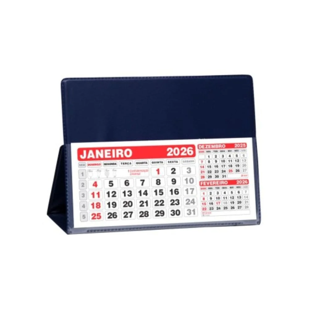 Calendário de Mesa 2026 PVC Grande