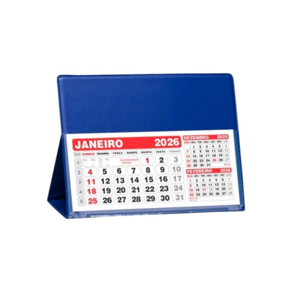 Calendário de Mesa 2026 PVC Grande