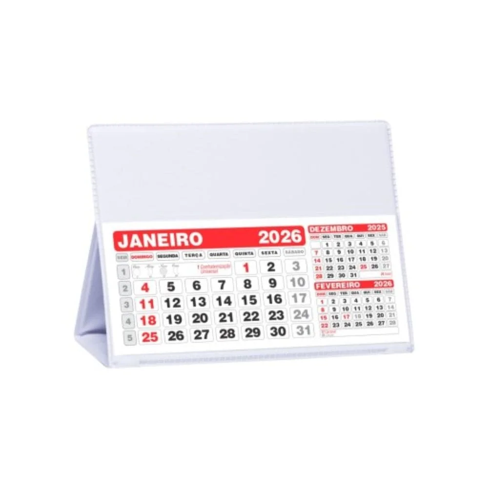 Calendário de Mesa 2026 PVC Grande