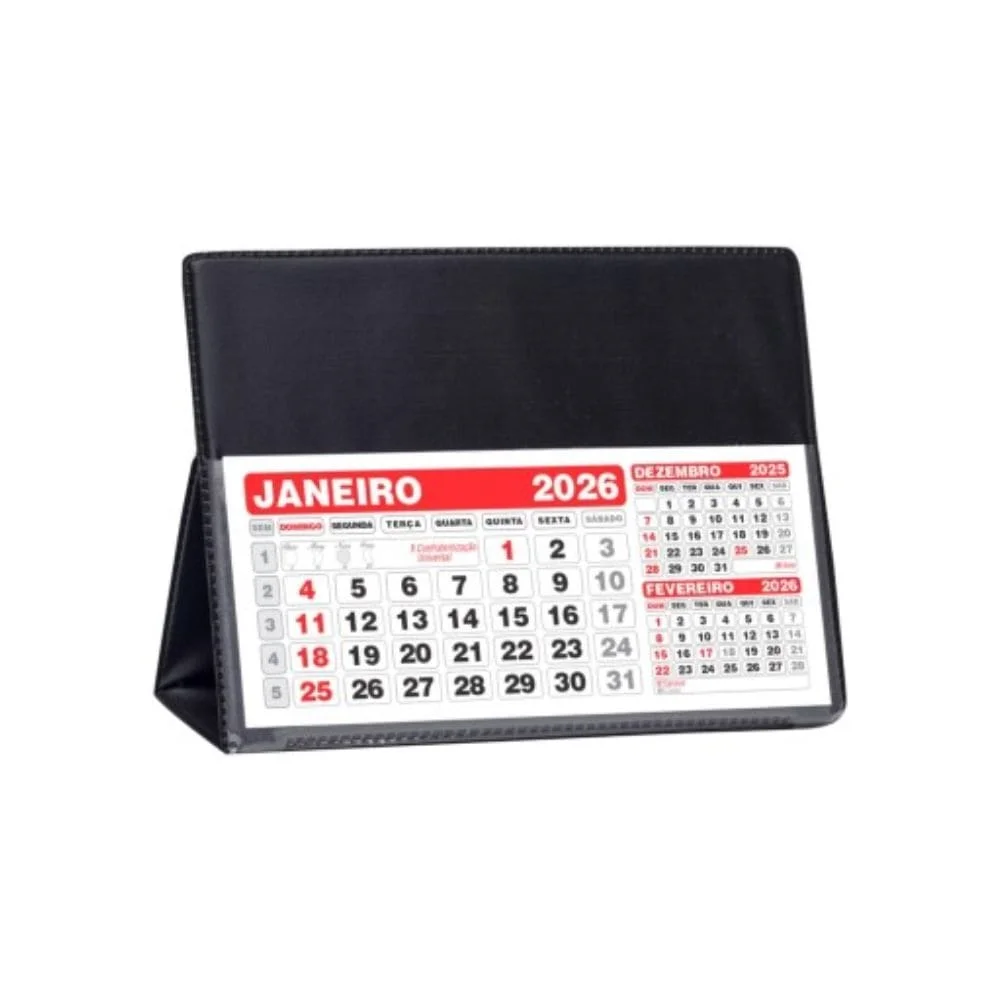 Calendário de Mesa 2026 PVC Grande