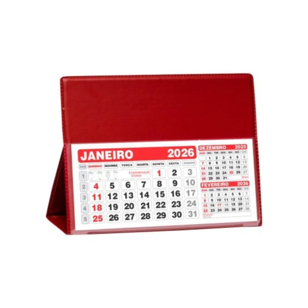 Calendário de Mesa 2026 PVC Grande