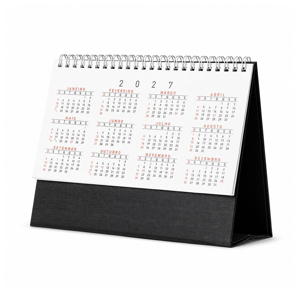 Calendário de Mesa 2027 Personalizado