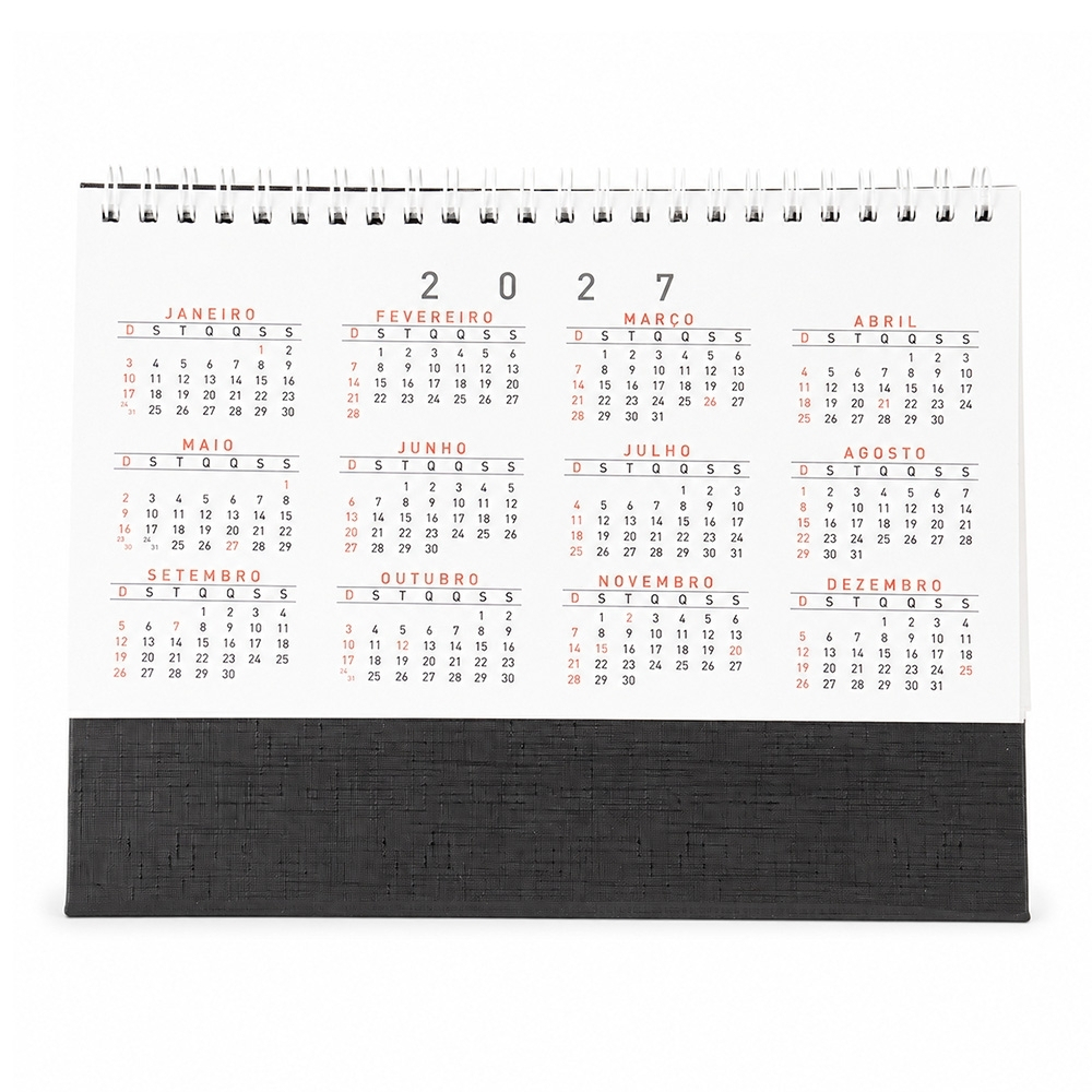 Calendário de Mesa 2027 Personalizado