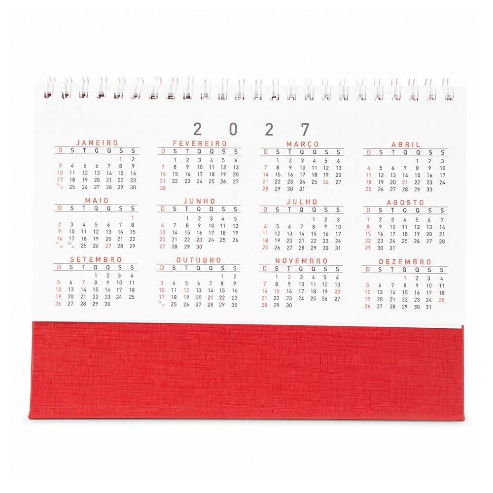 Calendário de Mesa 2027 Personalizado