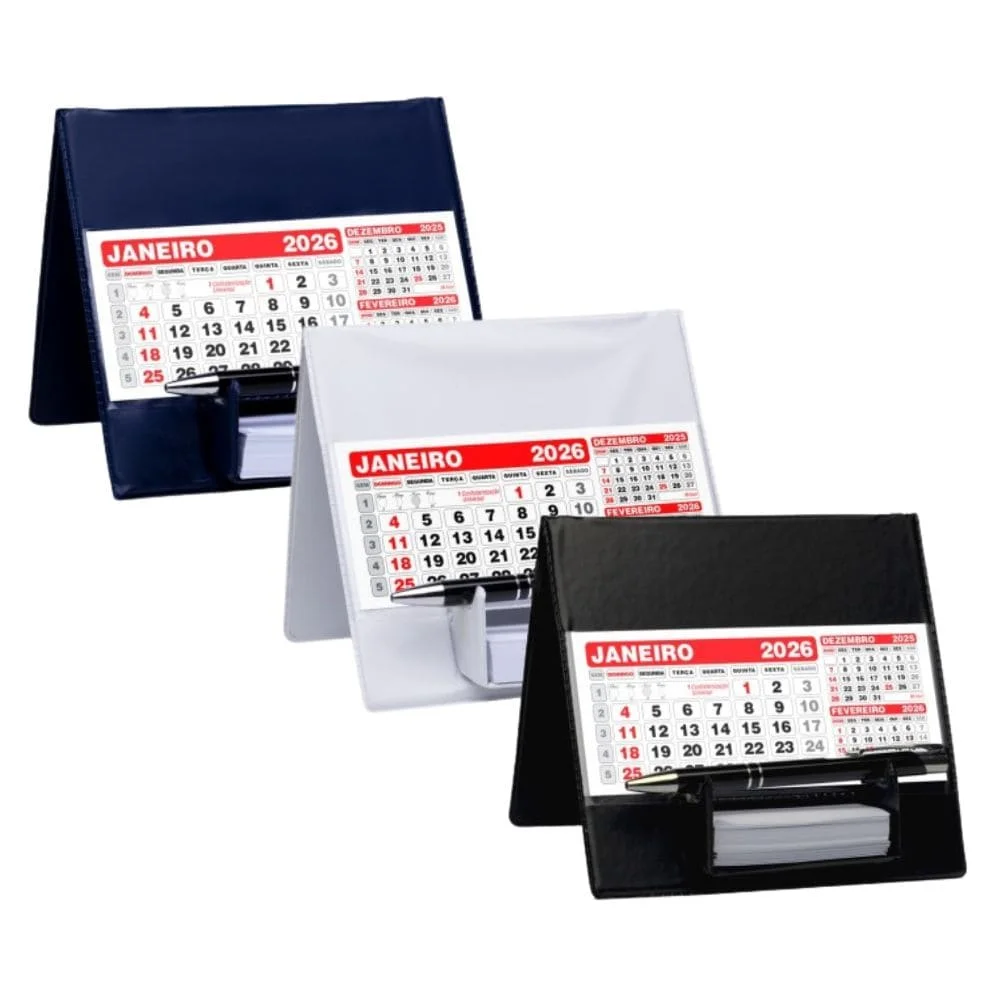 Calendário de Mesa com Rascunho e Suporte Caneta