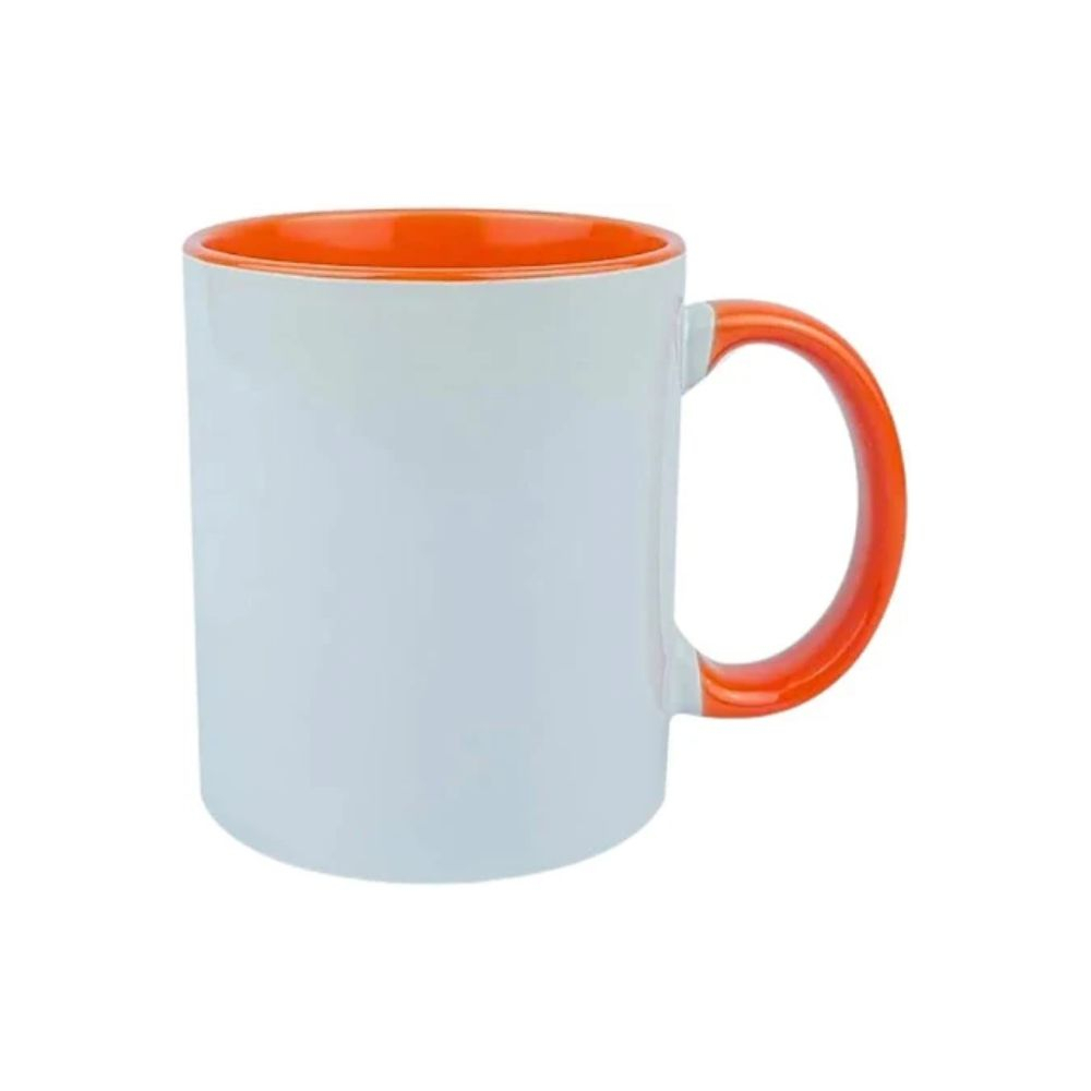Caneca Cerâmica Alça e Interior Coloridos