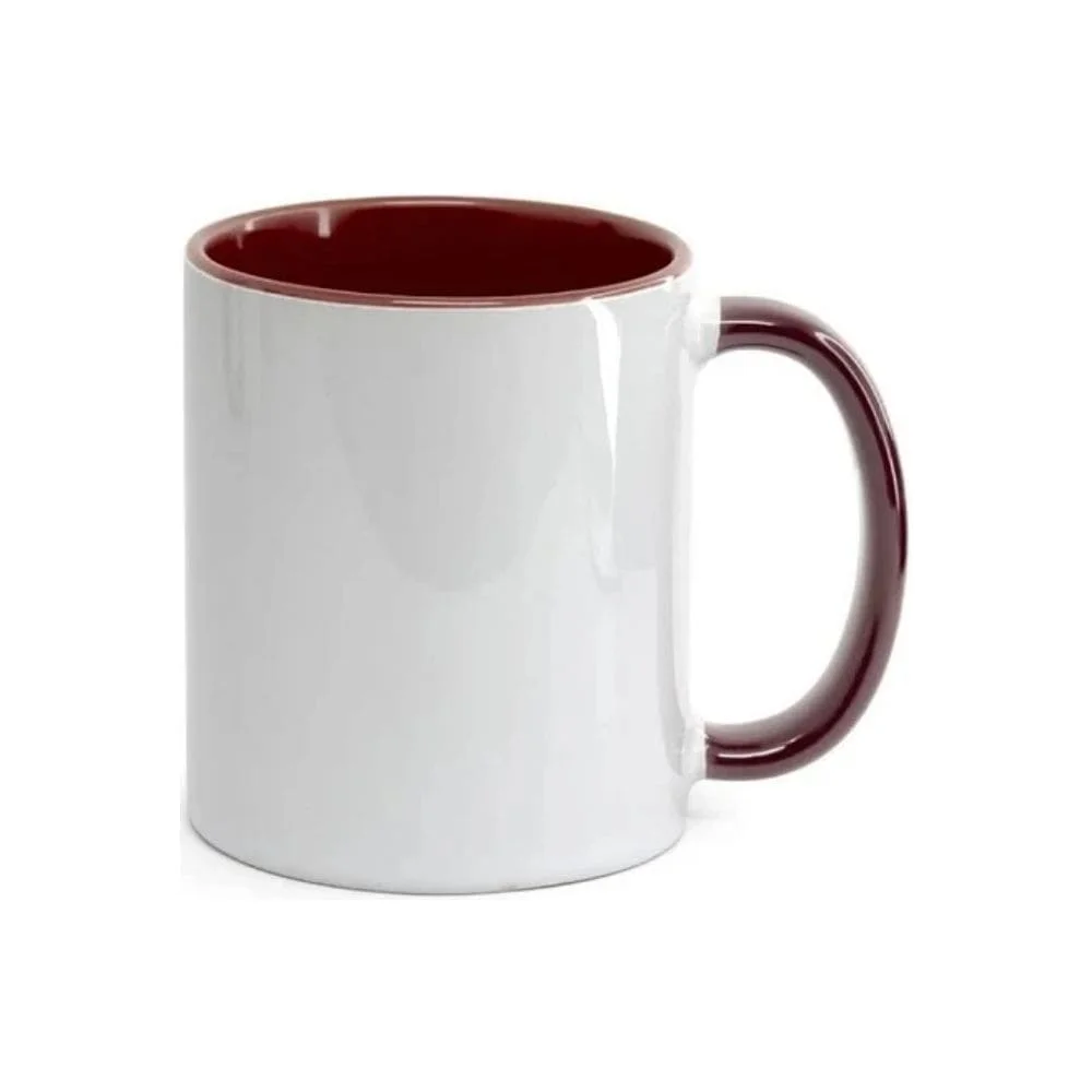 Caneca Cerâmica Alça e Interior Coloridos