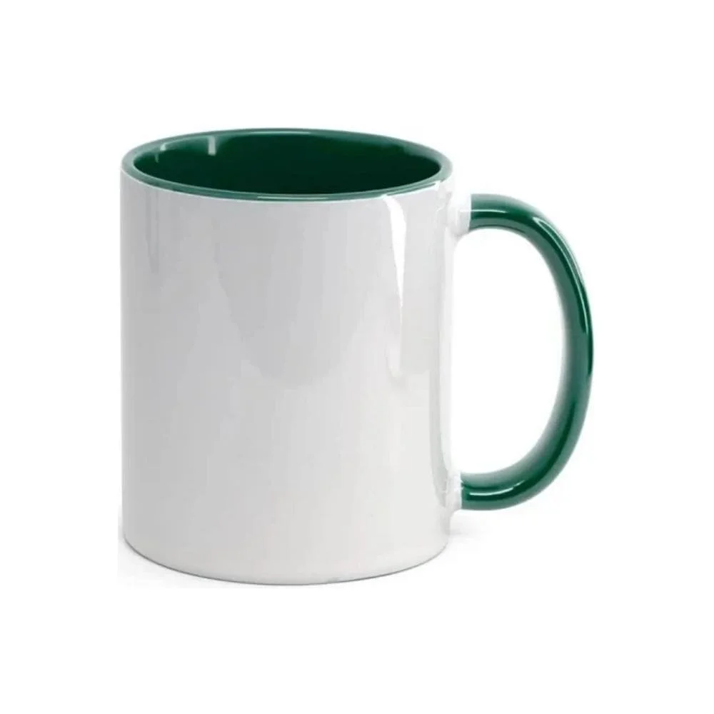 Caneca Cerâmica Alça e Interior Coloridos