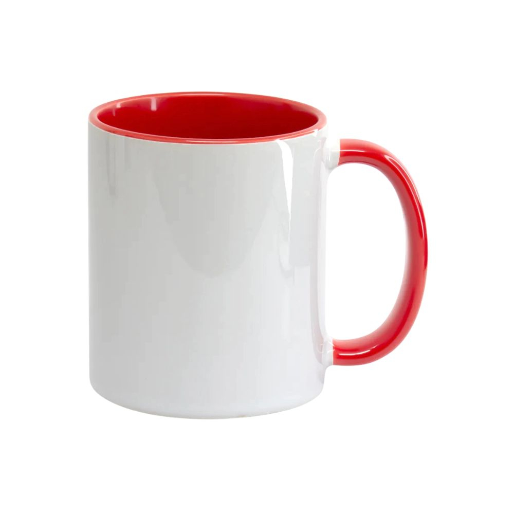 Caneca Cerâmica Alça e Interior Coloridos