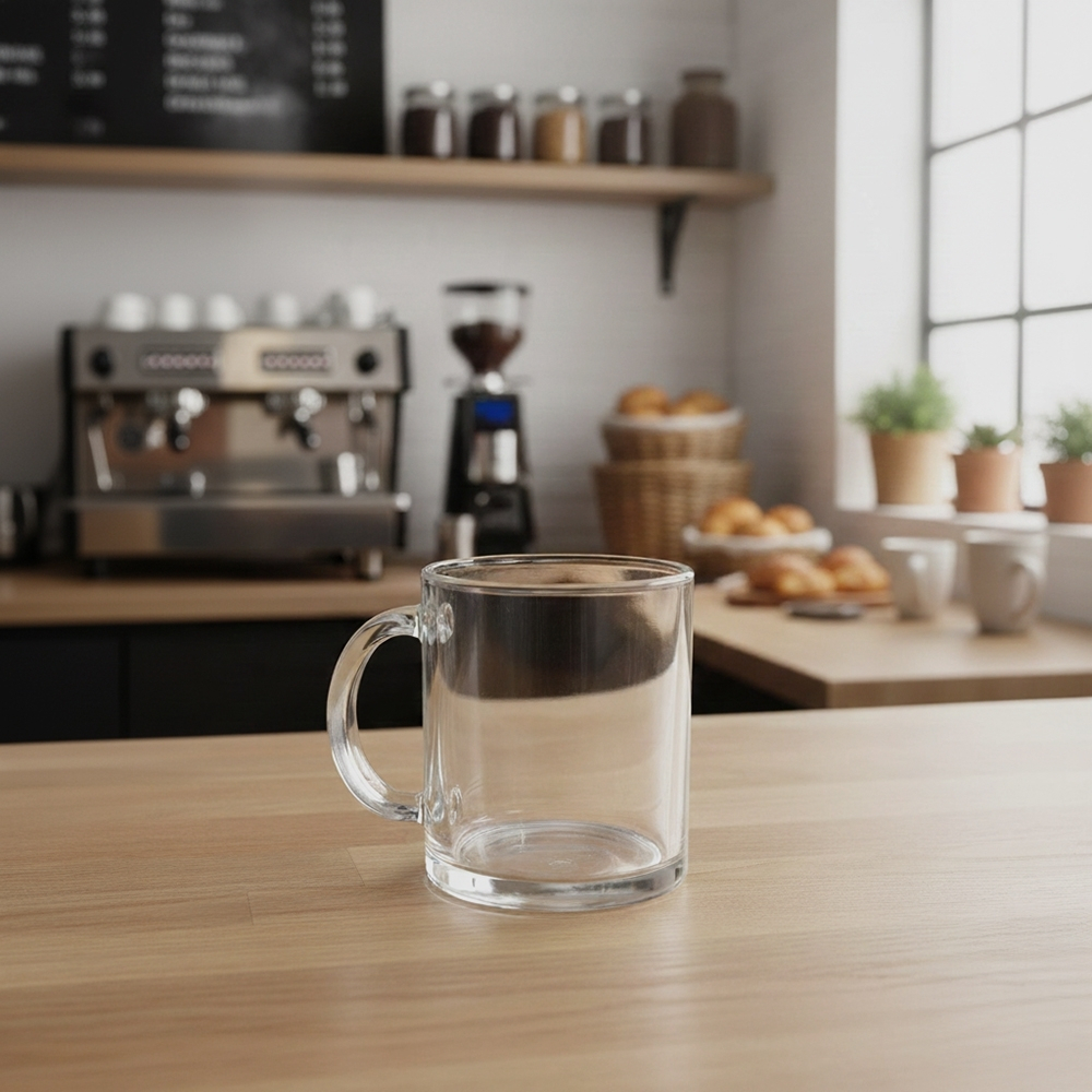 Caneca Personalizada Vidro Transparente