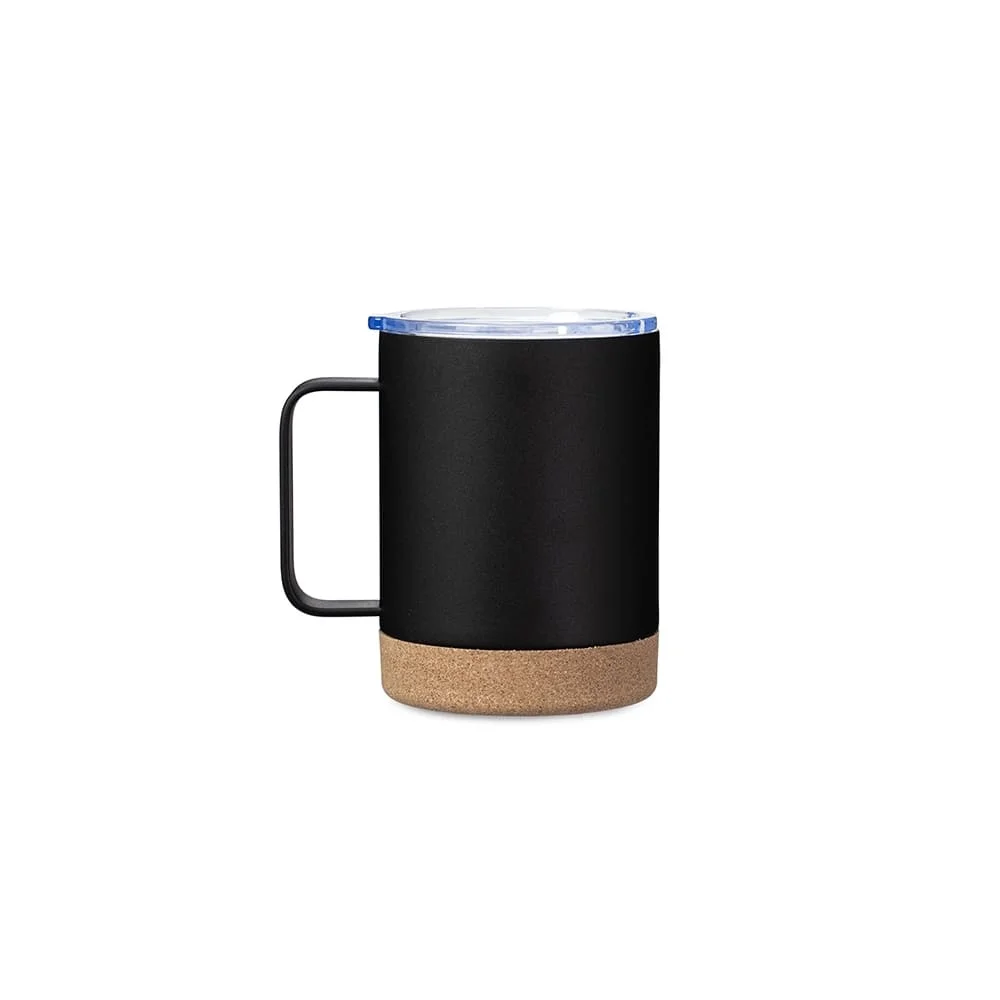 Caneca Térmica 400ml Inox e Cortiça-PX18838A