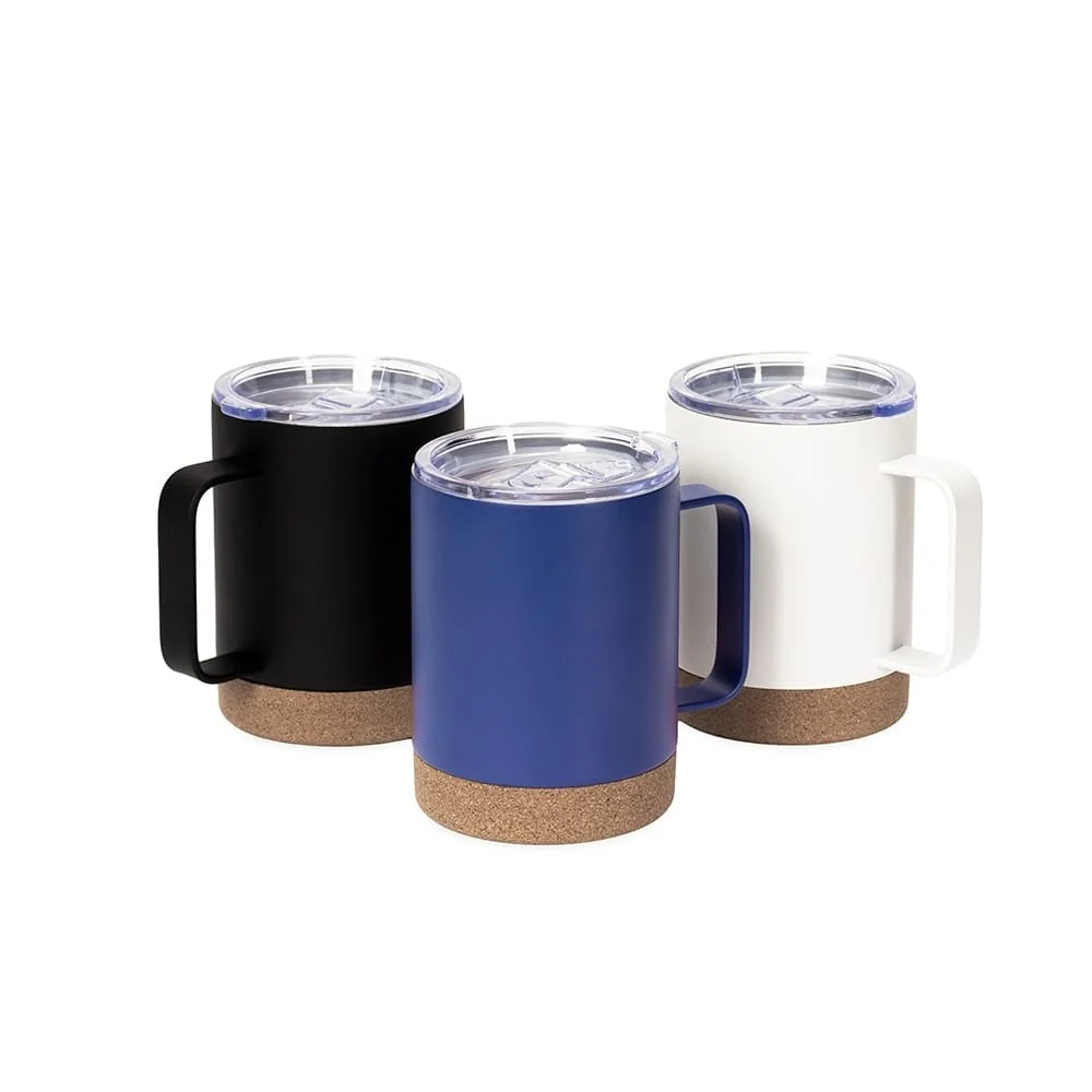 Caneca Térmica 400ml Inox e Cortiça