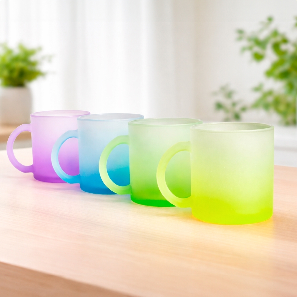 Caneca de Vidro Fosca Personalizada