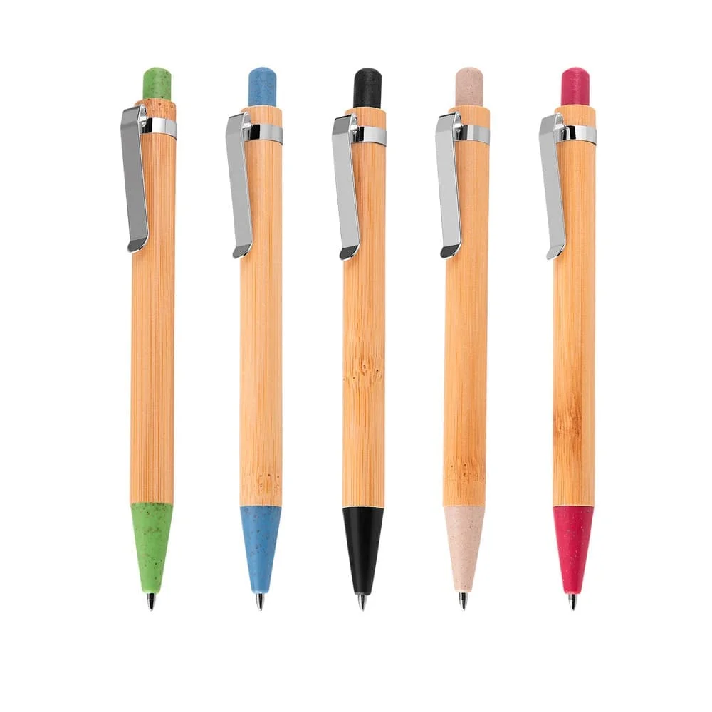 Caneta Bambu com Logo Personalizada