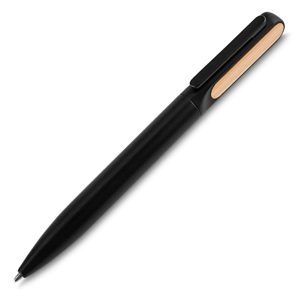 Caneta Metal e Bambu com Estojo