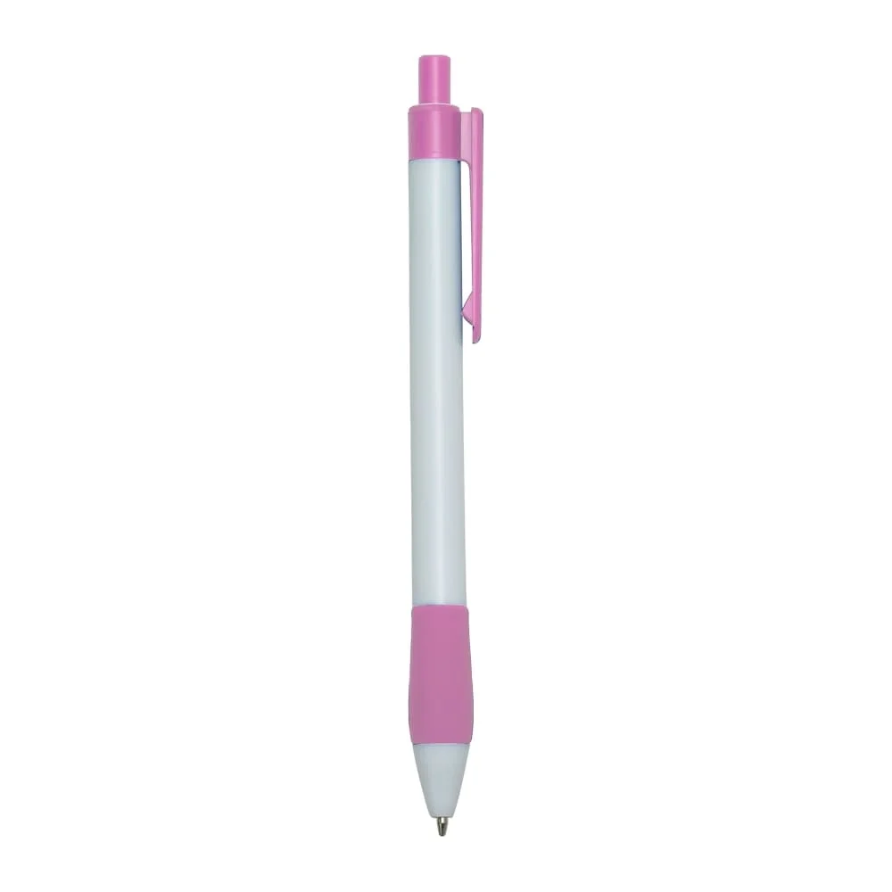 Caneta Plástica com Pega ABS