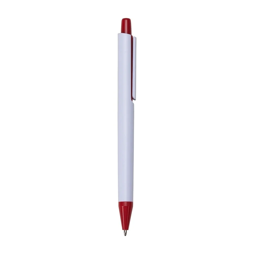Caneta Plástica Personalizada Detalhes Coloridos-PX18522