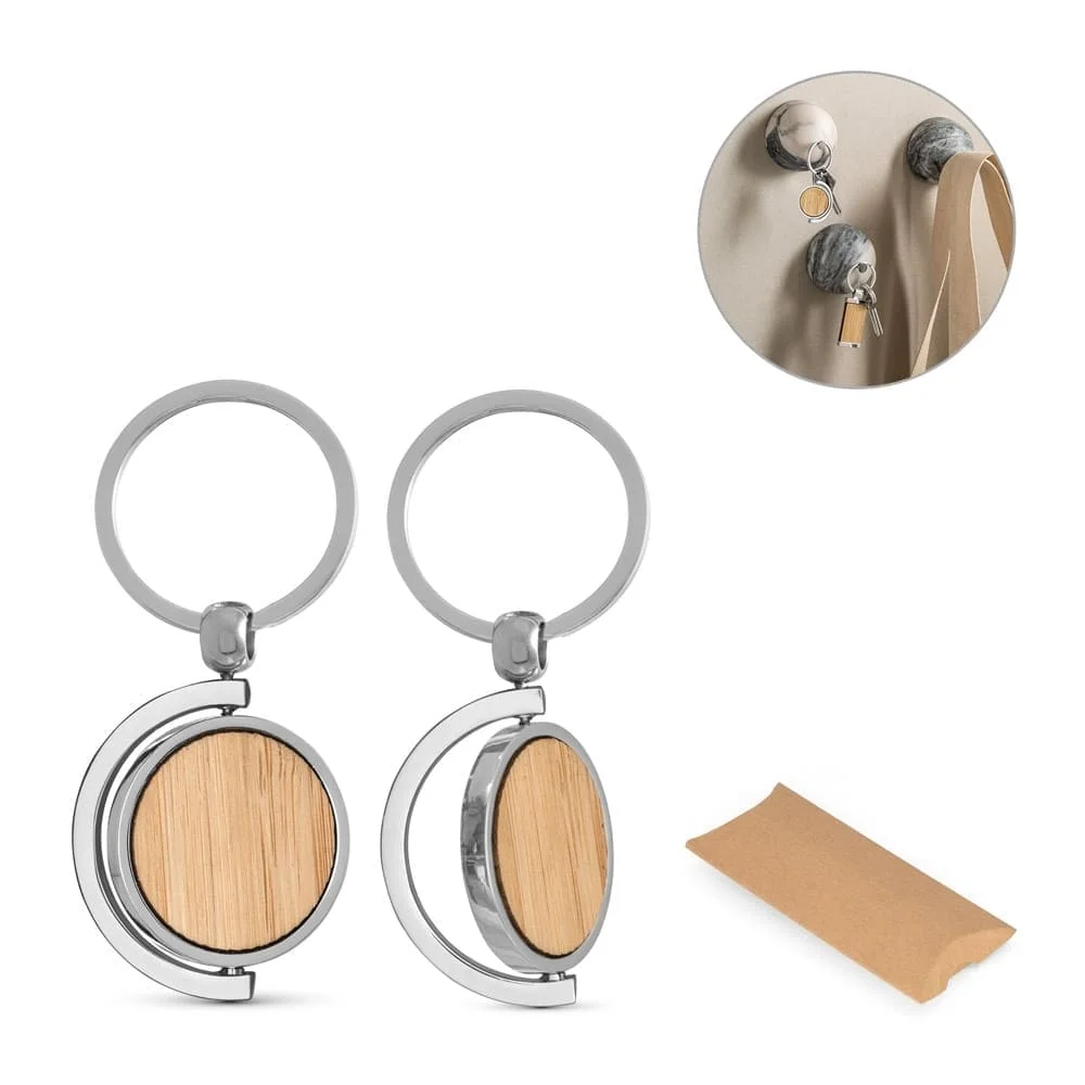 Chaveiro Bambu Personalizado HOMER ROUND