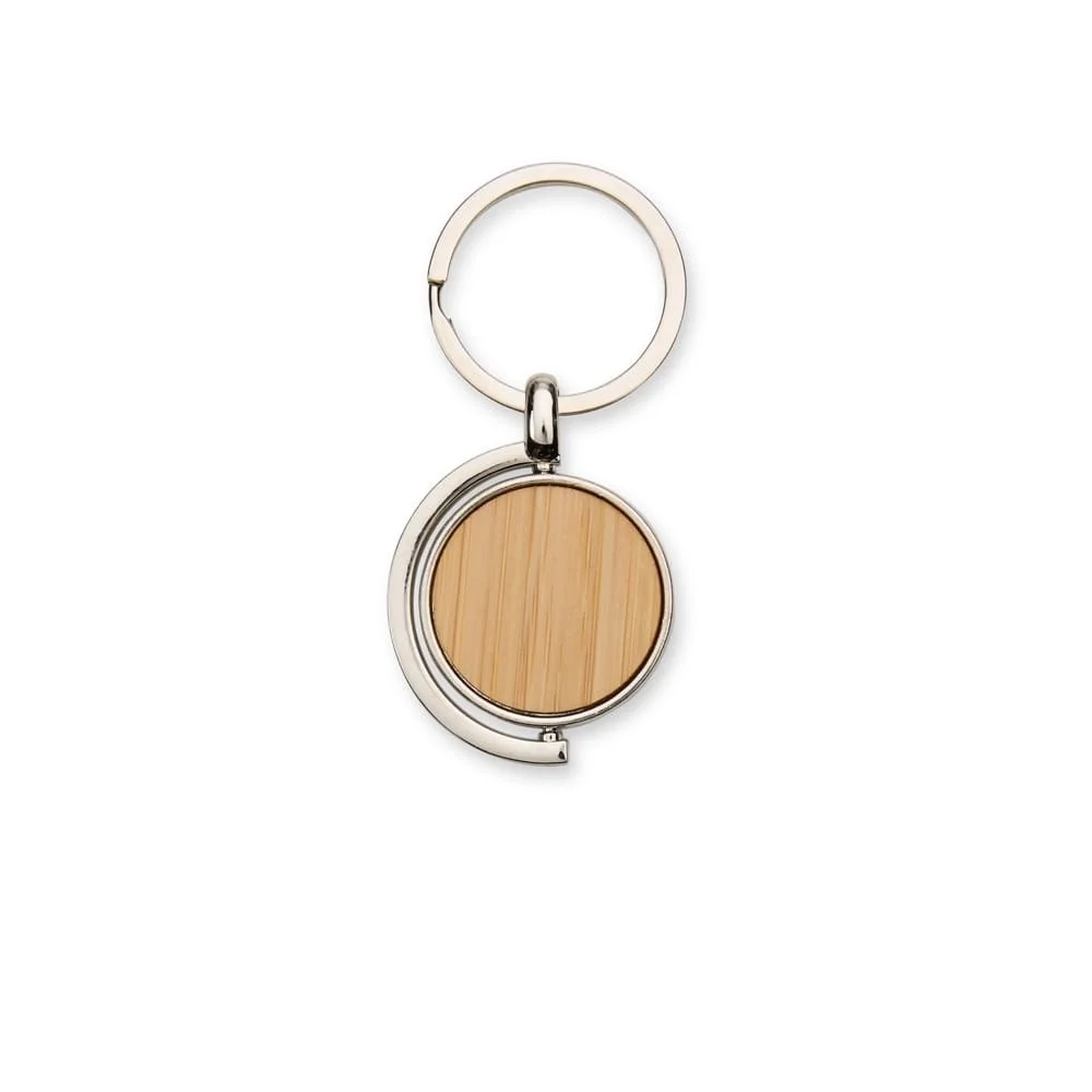 Chaveiro Maderia e Metal Personalizado-PX08237