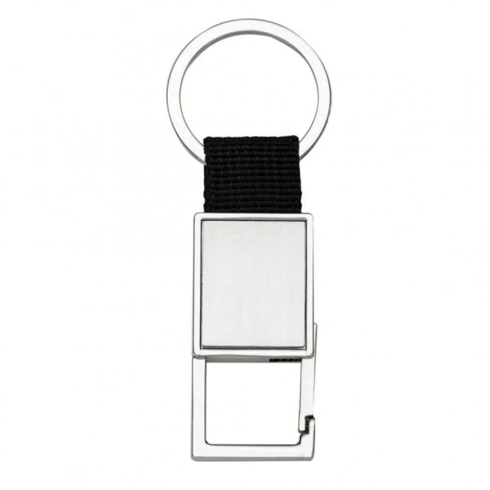 Chaveiro Metal e Nylon Retangular -PX12195