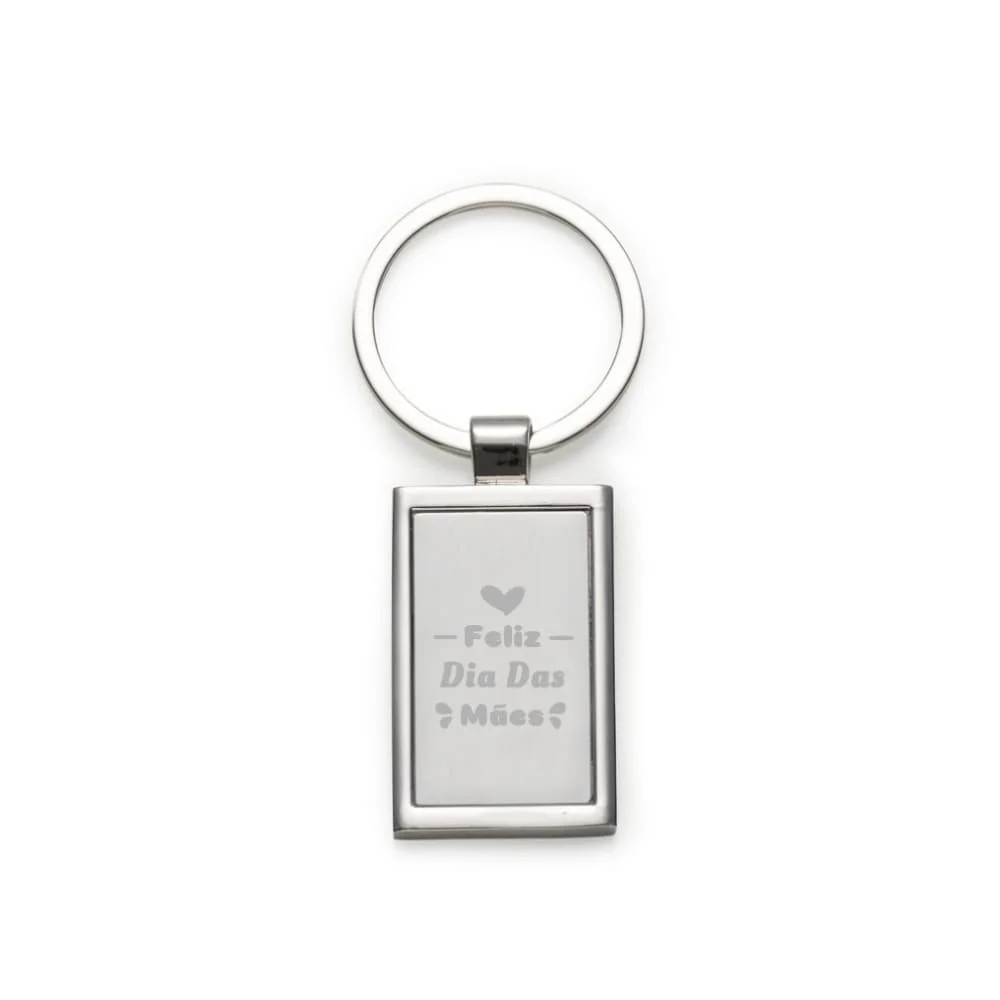 Chaveiro de Metal Personalizado Retangular