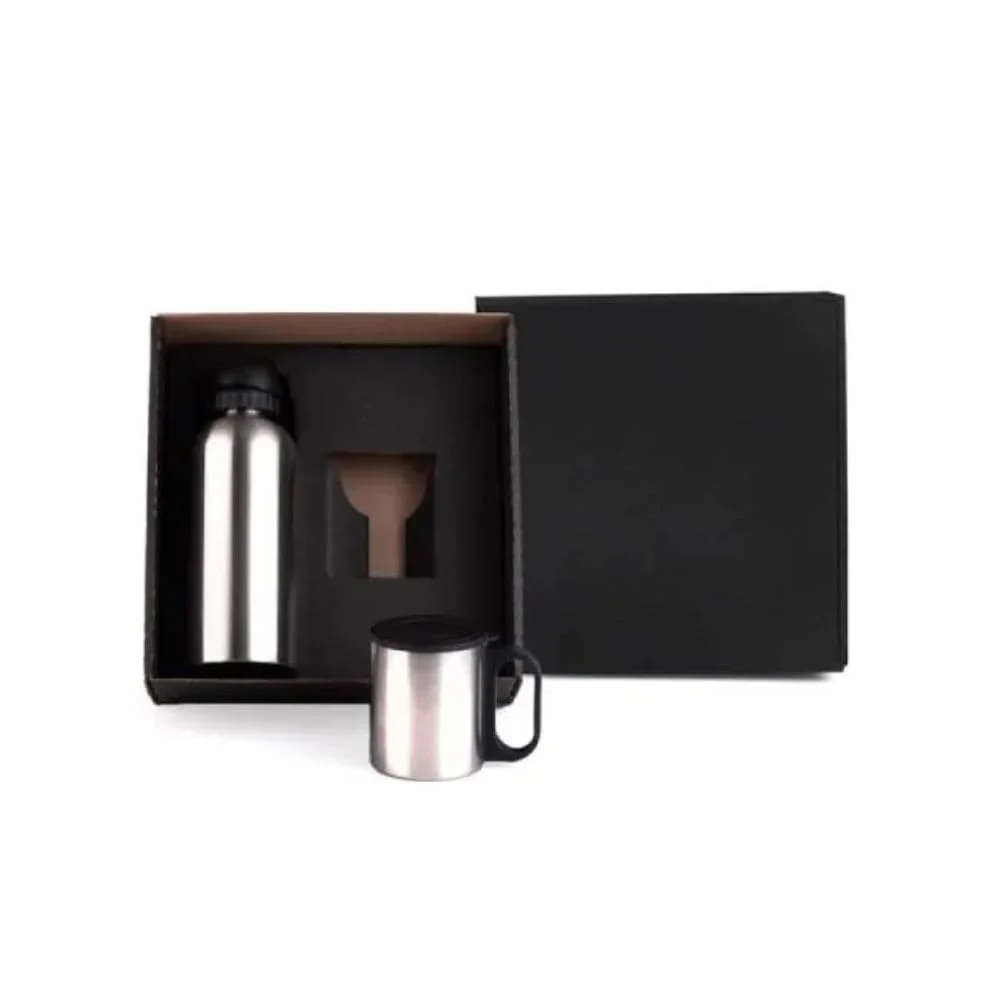 Kit de Garrafa e Caneca Inox