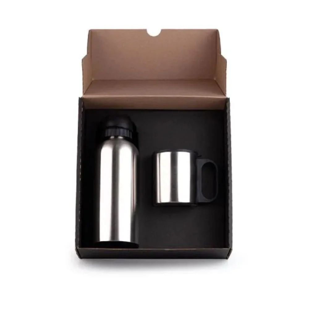 Kit de Garrafa e Caneca Inox
