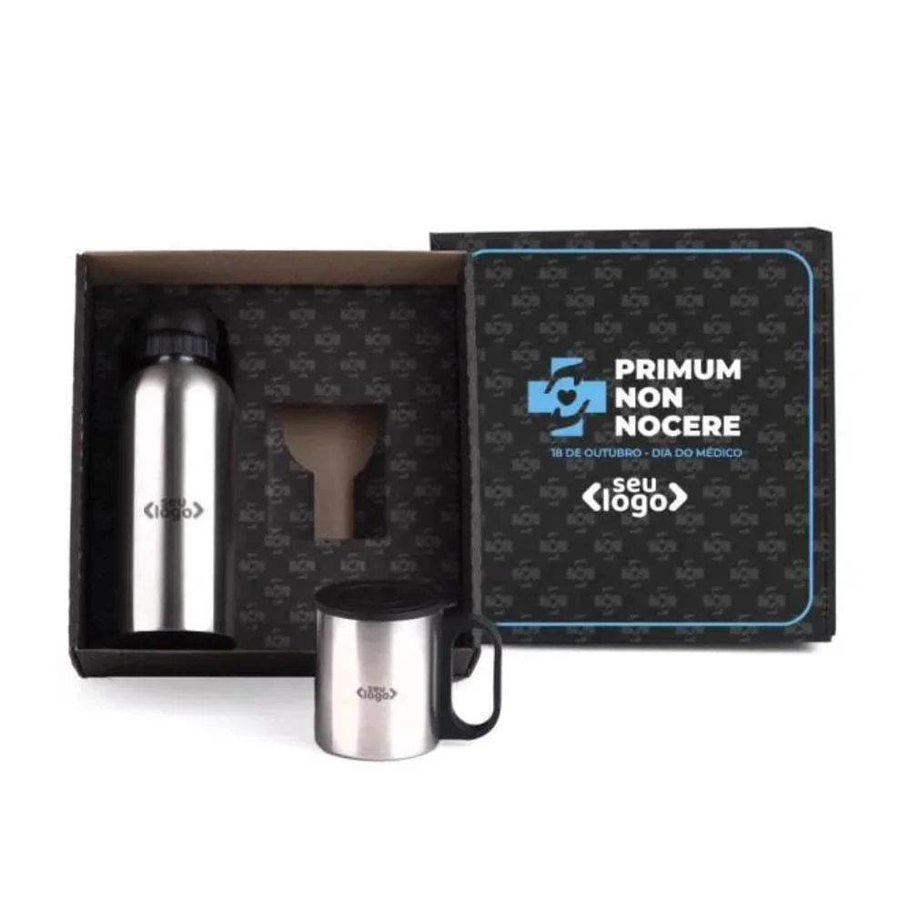 Kit de Garrafa e Caneca Inox-PSM-IX01611