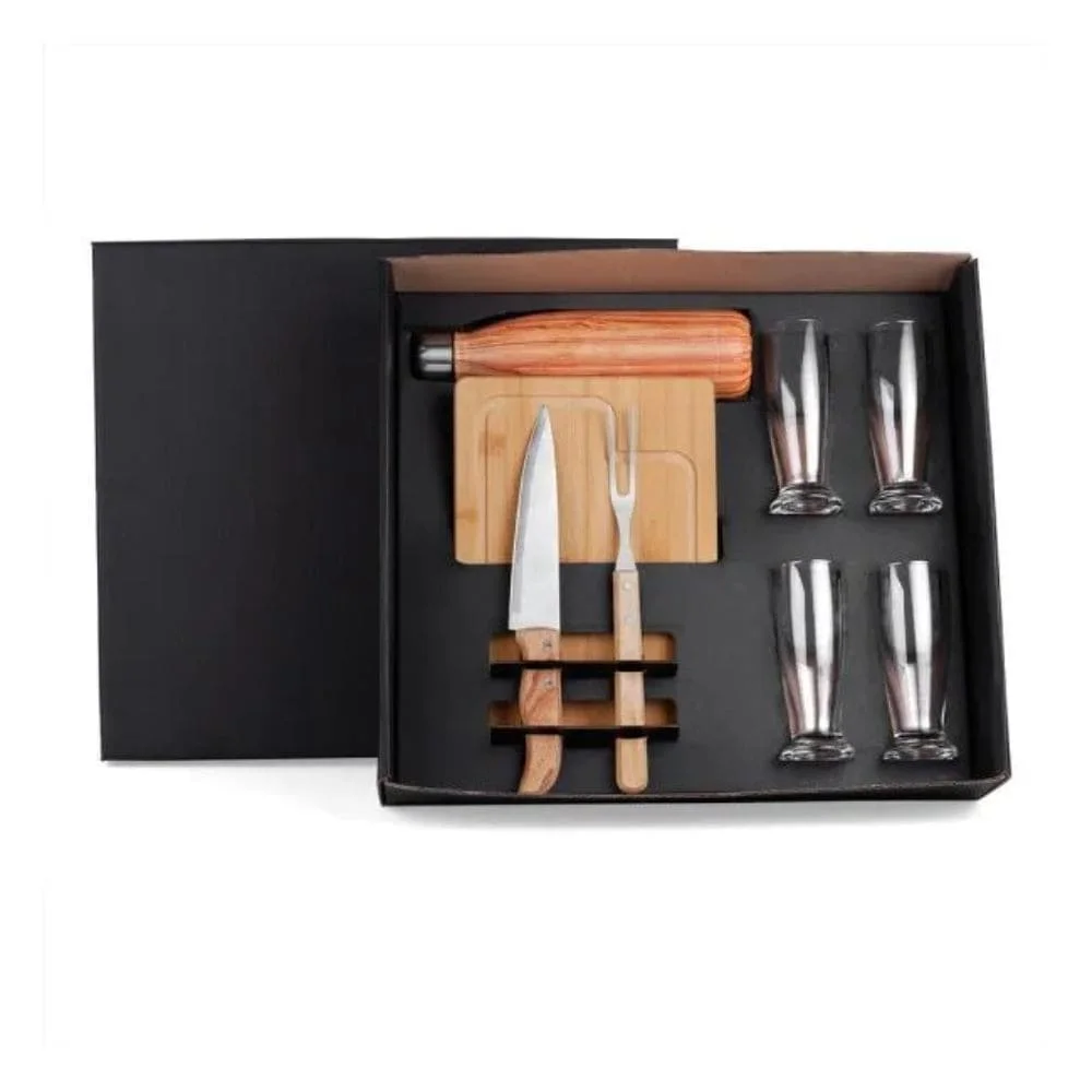 Conjunto Churrasco com Copos e Garrafa