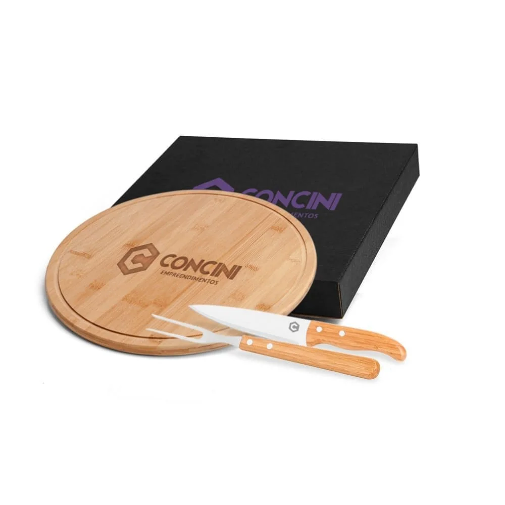 Conjunto Churrasco em Bambu e Inox