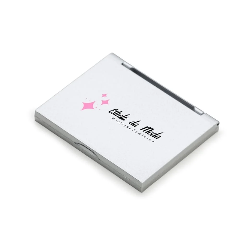 Espelho de Bolso Quadrado Personalizado