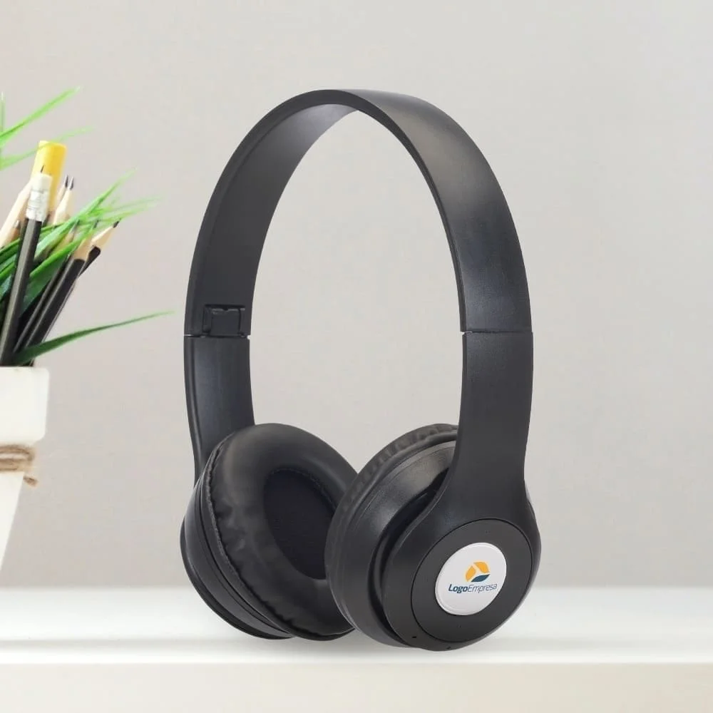 Fone de Ouvido Personalizado Wireless com Cabo