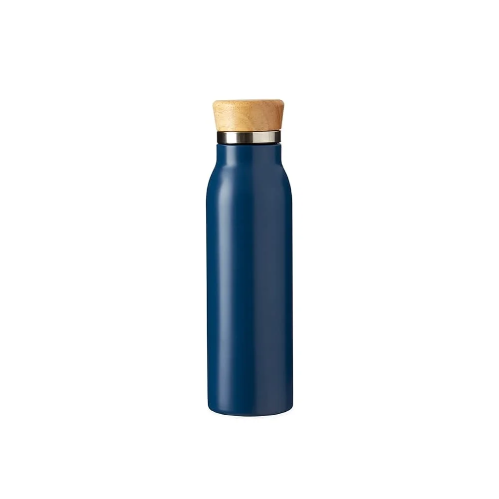 Garrafa Térmica Inox e Bambu 600ml