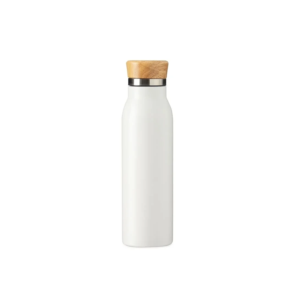 Garrafa Térmica Inox e Bambu 600ml-PX19072