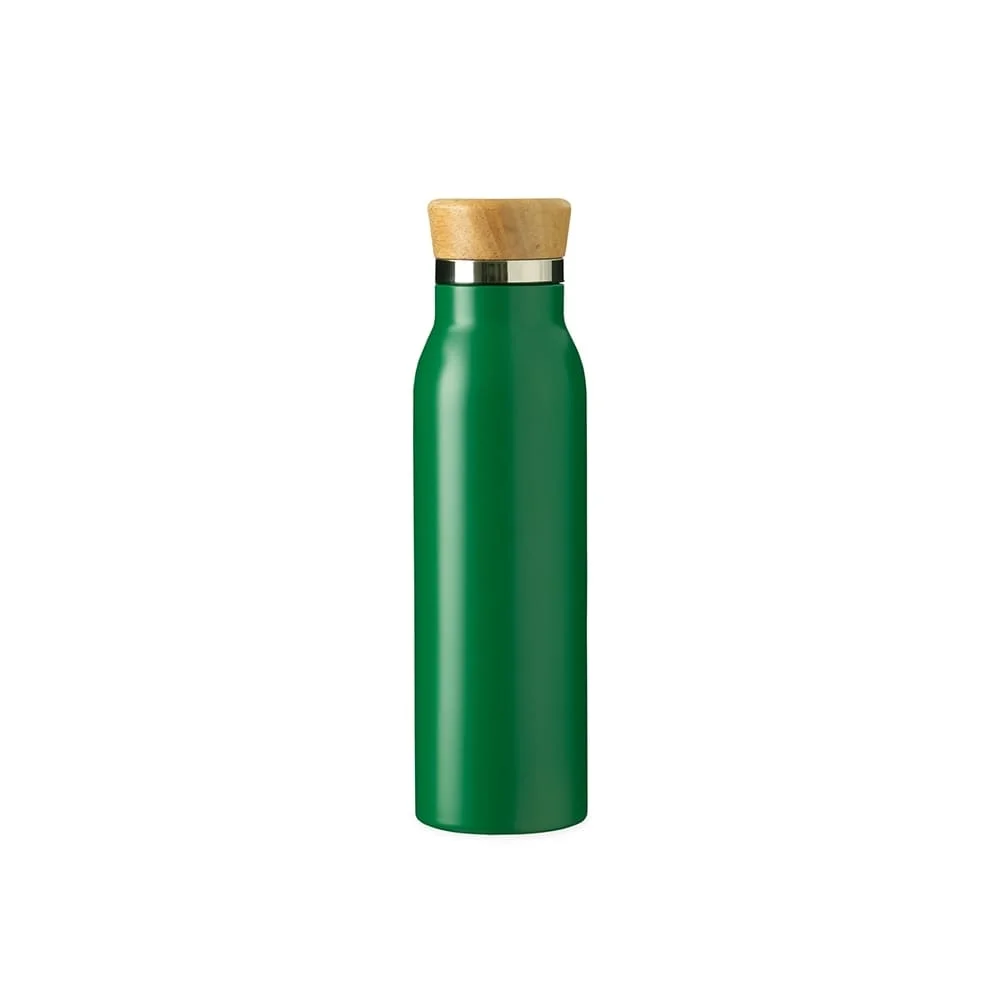 Garrafa Térmica Inox e Bambu 600ml